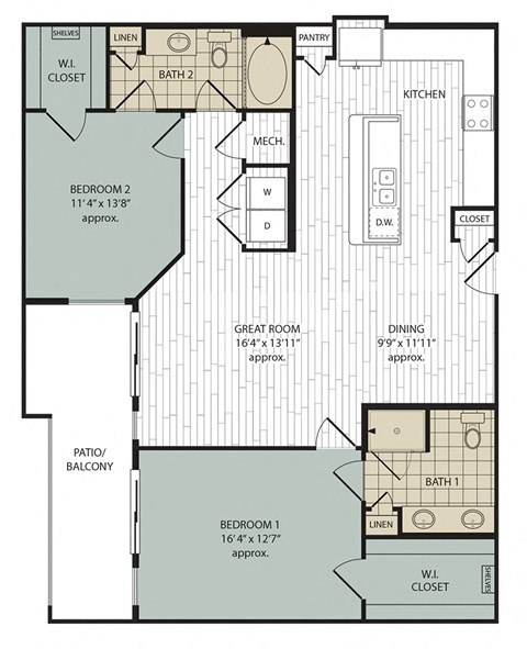 B4 Floor Plan at Arise Riverside, Texas
